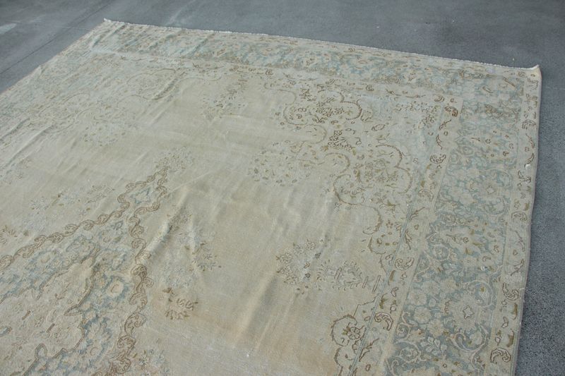 XL Vintage Turkish Accent Area Rug 9.5 x 13.3 ft