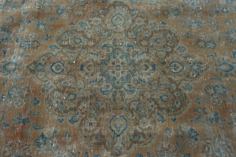 XL Vintage Turkish Accent Area Rug 10.2 x 13.5 ft