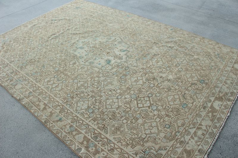 XL Vintage Persian Accent Area Rug 6.3 x 9.7 ft