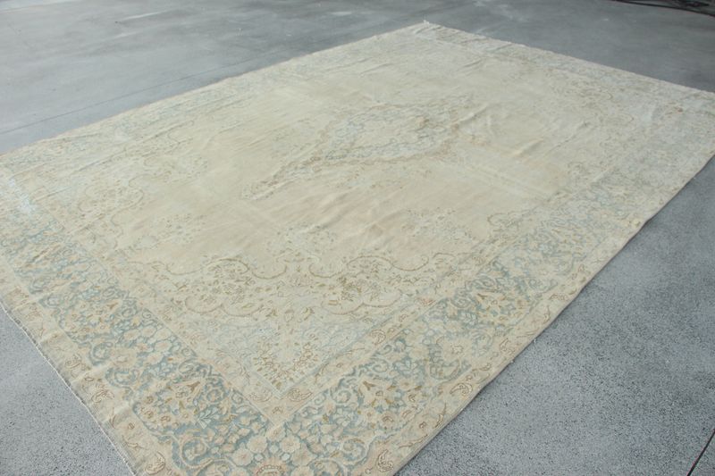 XL Vintage Turkish Accent Area Rug 9.5 x 13.3 ft