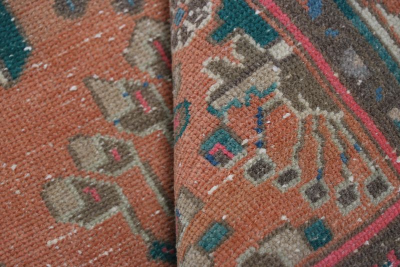 Vintage Turkish Runner Rug 3.3 x 9.7 ft