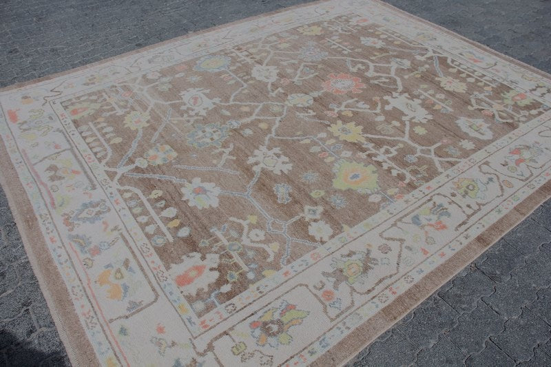 XL Vintage Turkish Accent Area Rug 7.9 x 9.8 ft