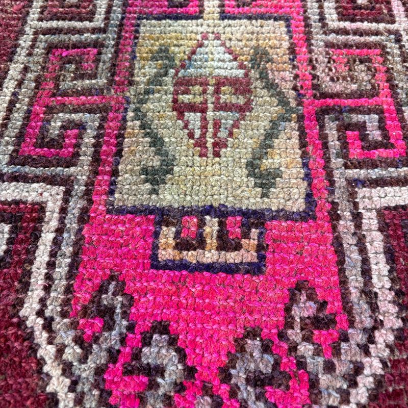 Vintage Turkish Mini Rug 1.5 x 2.5 ft