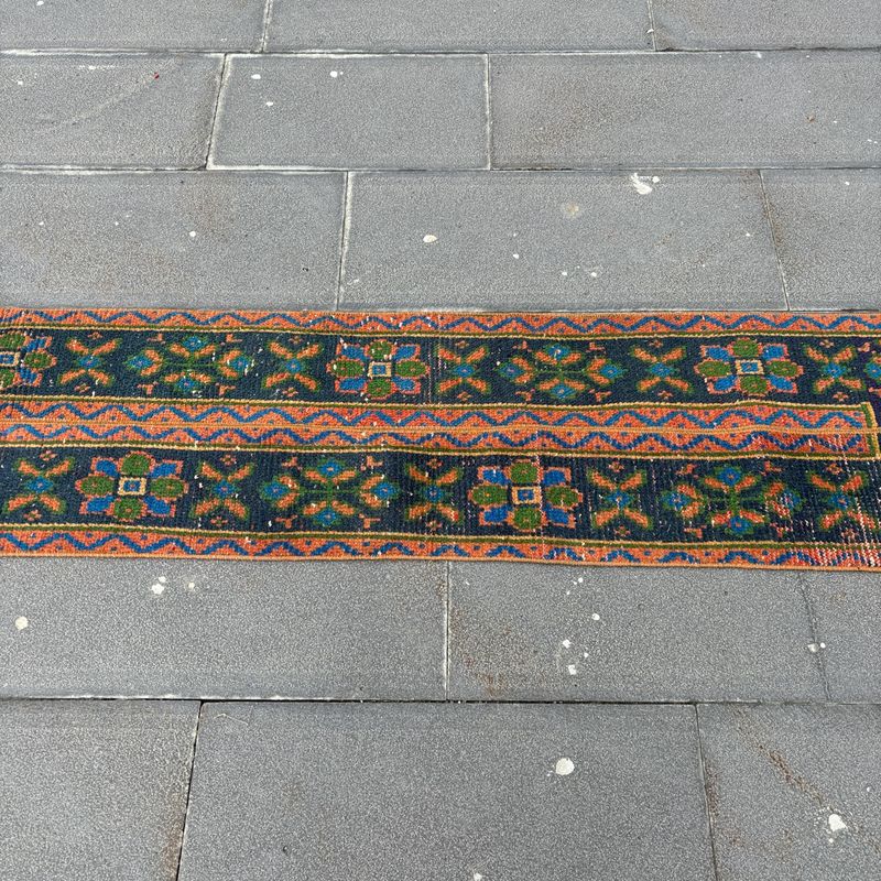 Vintage Turkish Runner Rug 1.3 x 5.4 ft