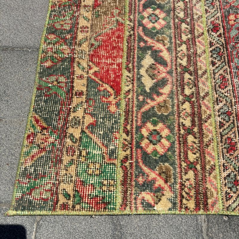Vintage Turkish Runner Rug 2.5 x 11.4 ft