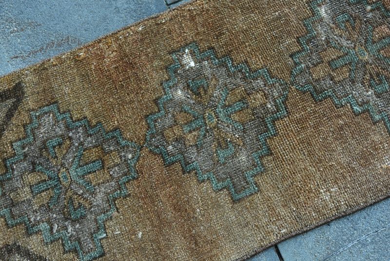 Vintage Turkish Mini Rug 1.3 x 2.5 ft