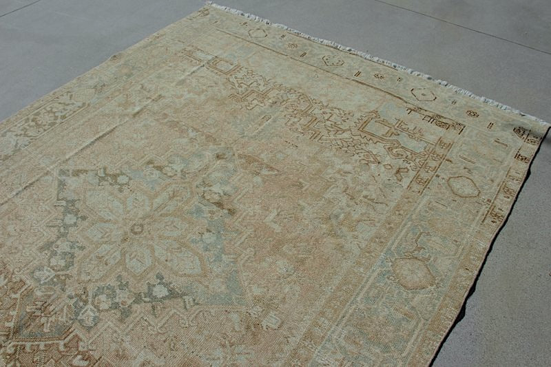 XL Vintage Turkish Accent Area Rug 6.2 x 9.5 ft