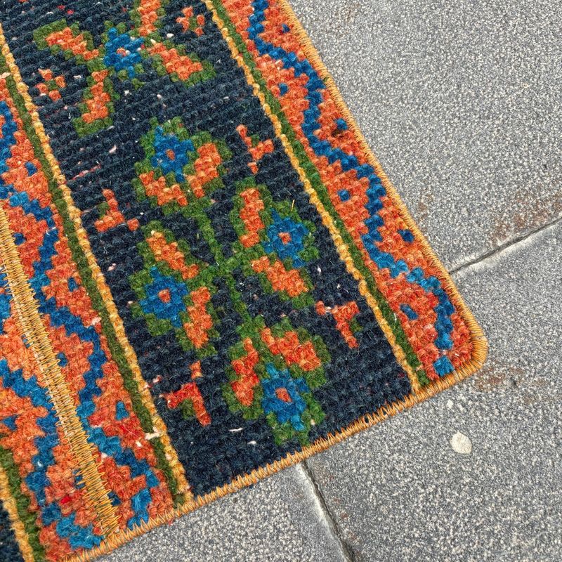 Vintage Turkish Runner Rug 1.3 x 5.4 ft