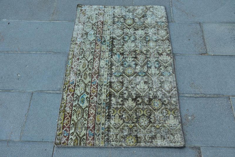 Vintage Turkish Mini Rug 2.3 x 3.6 ft