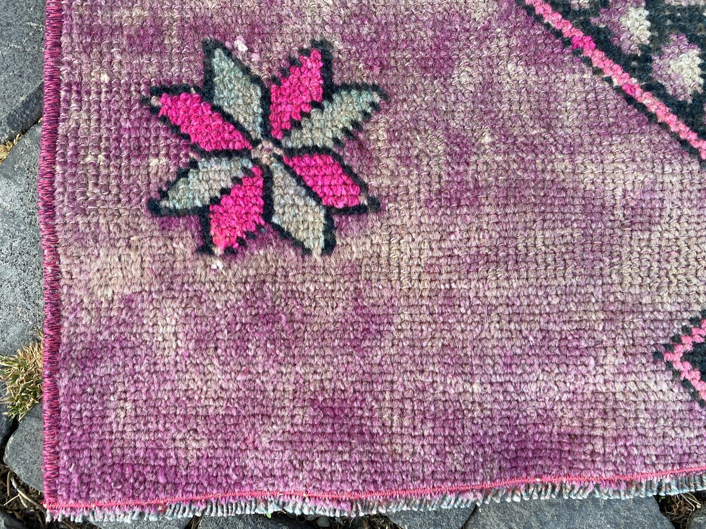 Vintage Turkish Runner Rug 2.5 x 9.4 ft