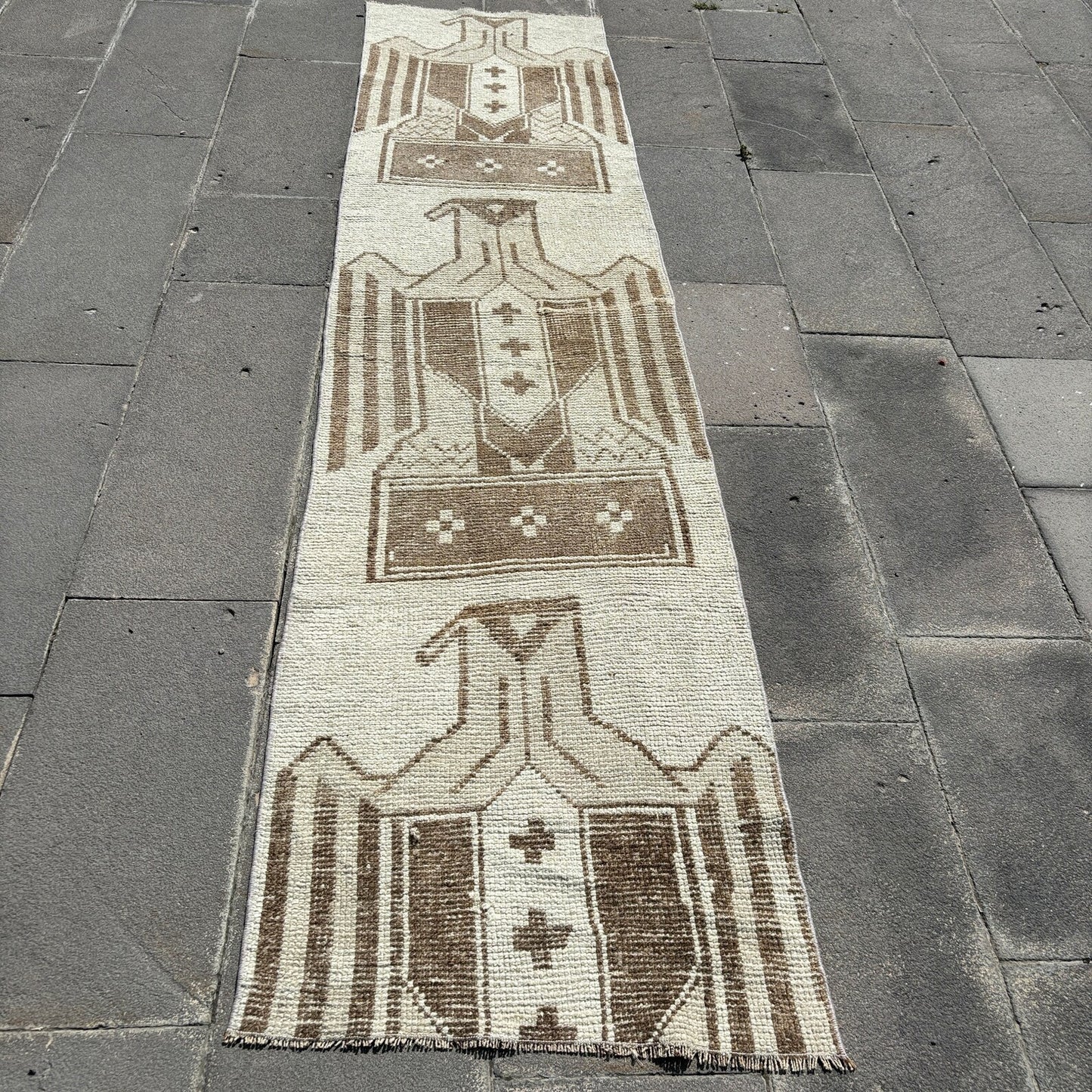Vintage Turkish Runner Rug 2.1 x 8.8 ft