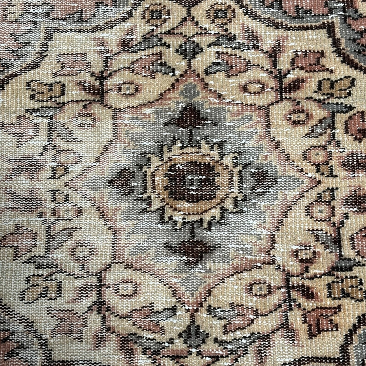 Vintage Turkish Accent Area rug 5 x 8.8 ft
