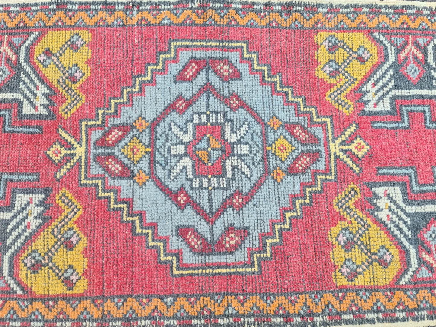 Vintage Turkish Mini Rug 1.7 x 3.2 ft