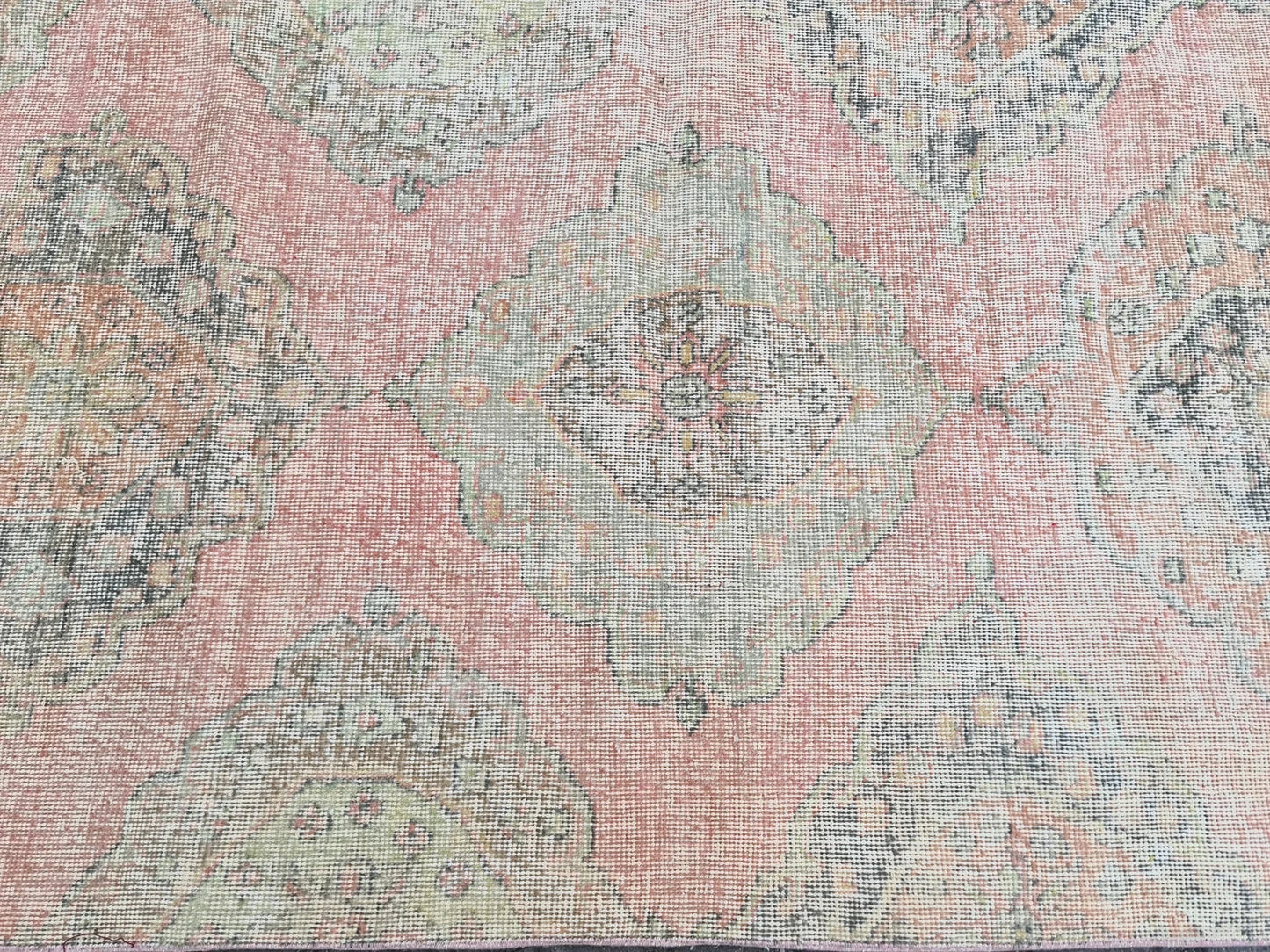 Vintage Turkish Accent Area rug 3.3 x 6.2 ft