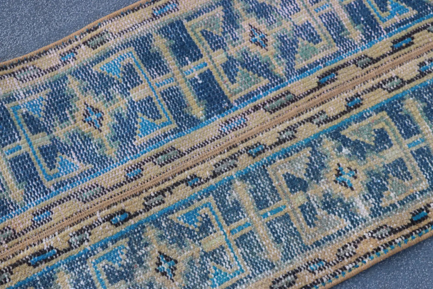 Vintage Turkish Accent Runner Rug 1.5 x 6.8 ft