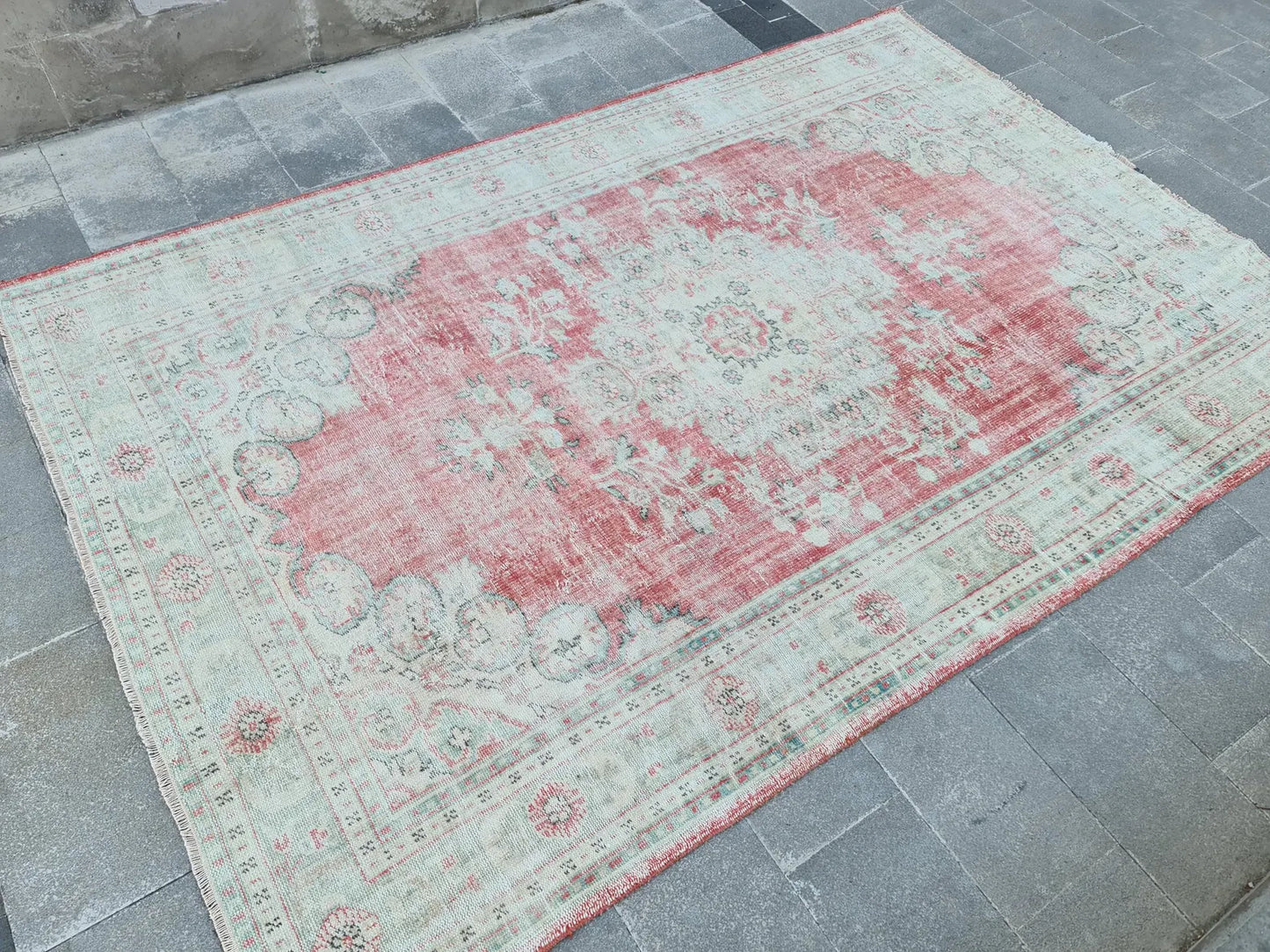 XL Vintage Turkish Accent Area Rug 7.5 x 11 ft