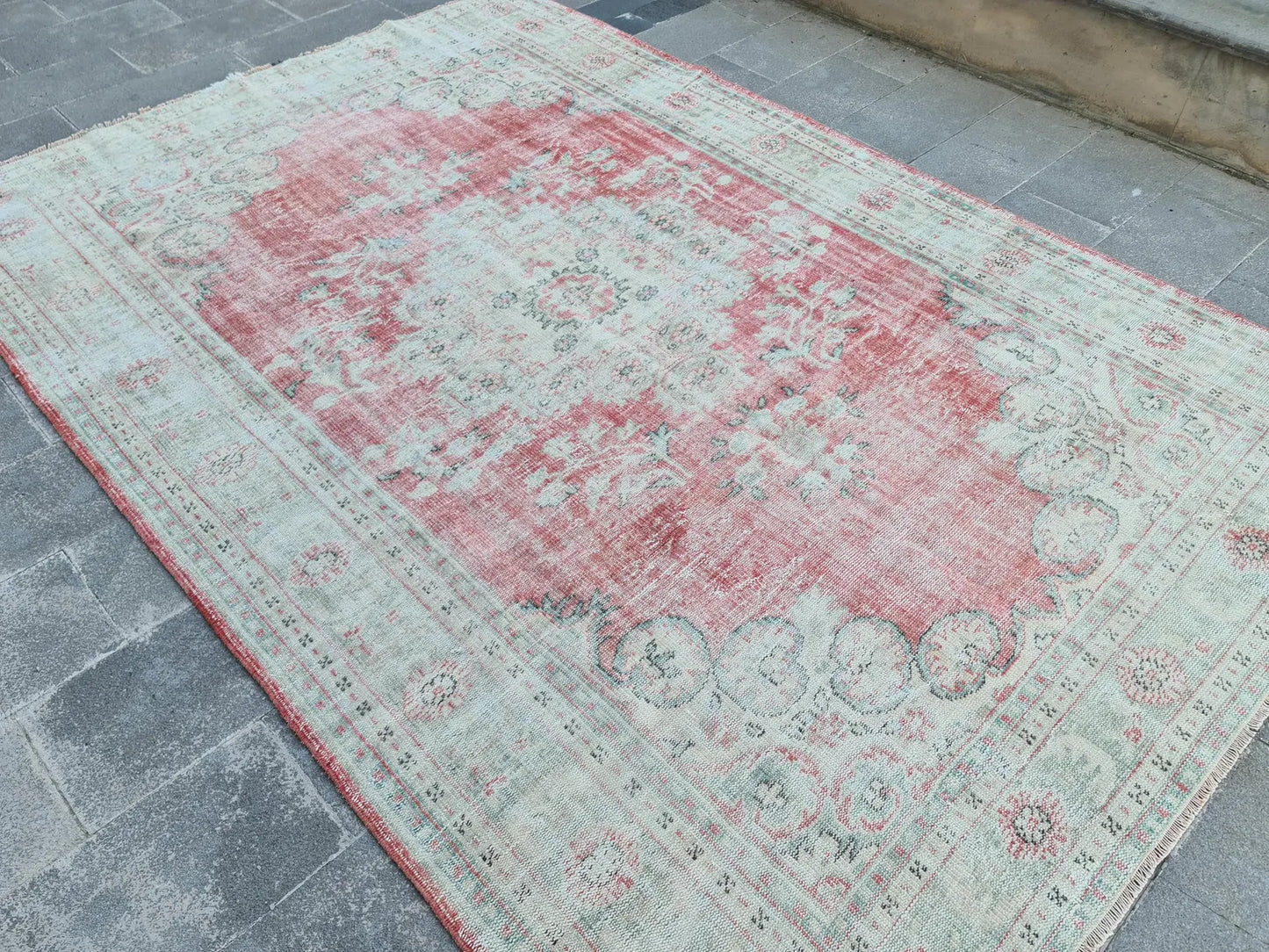 XL Vintage Turkish Accent Area Rug 7.5 x 11 ft