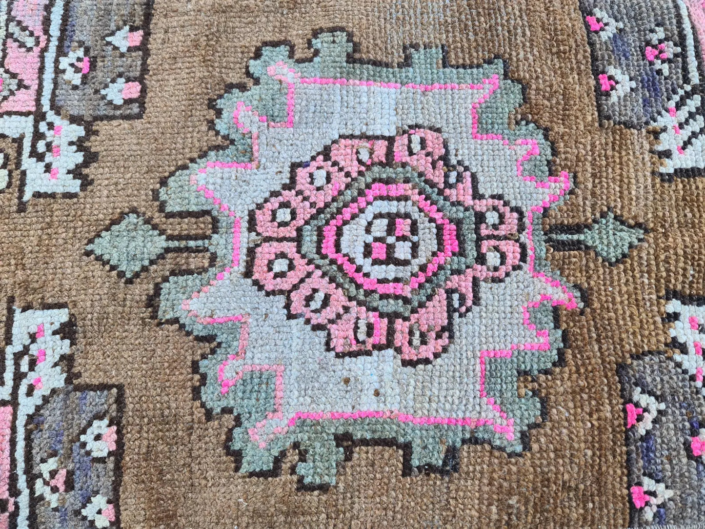 Vintage Turkish Mini Rug 1.4 x 2.9 ft