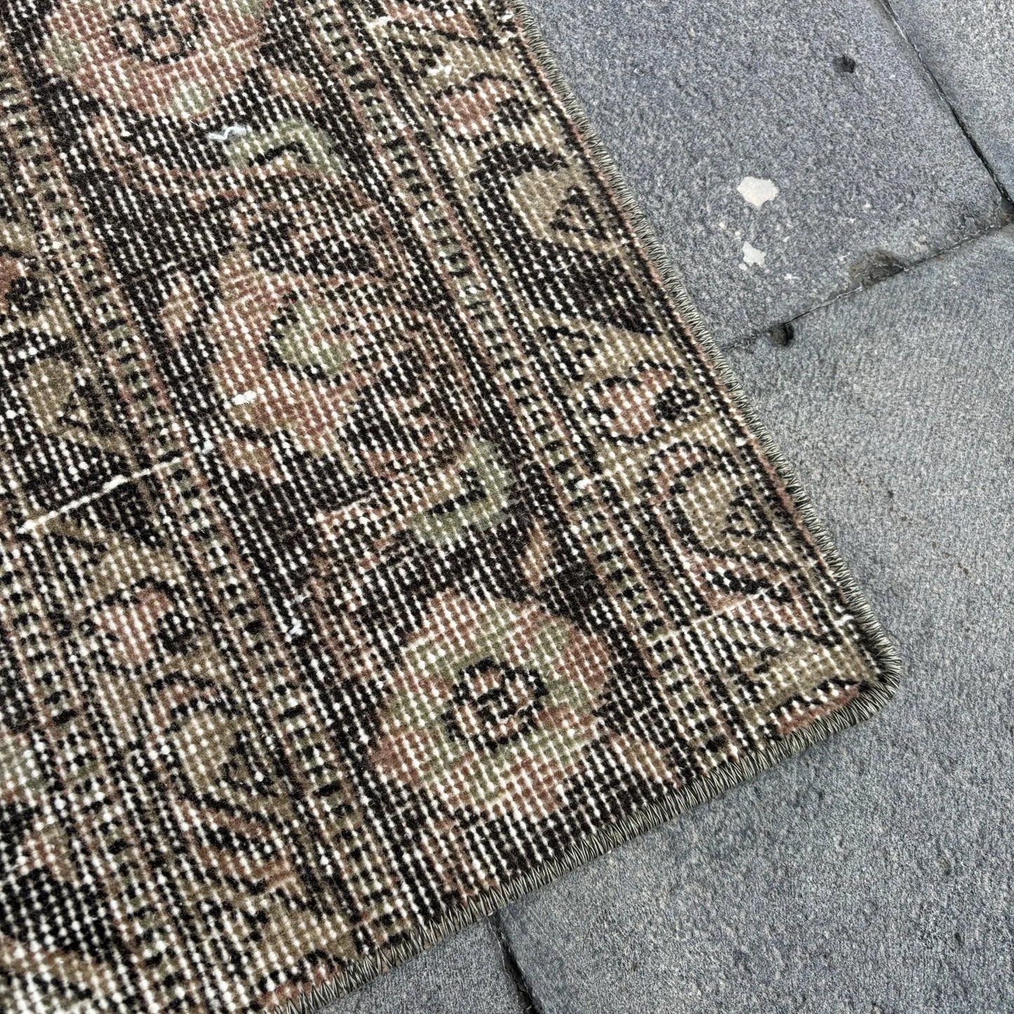 Vintage Turkish Accent Runner Rug 2.1 x 5.2 ft