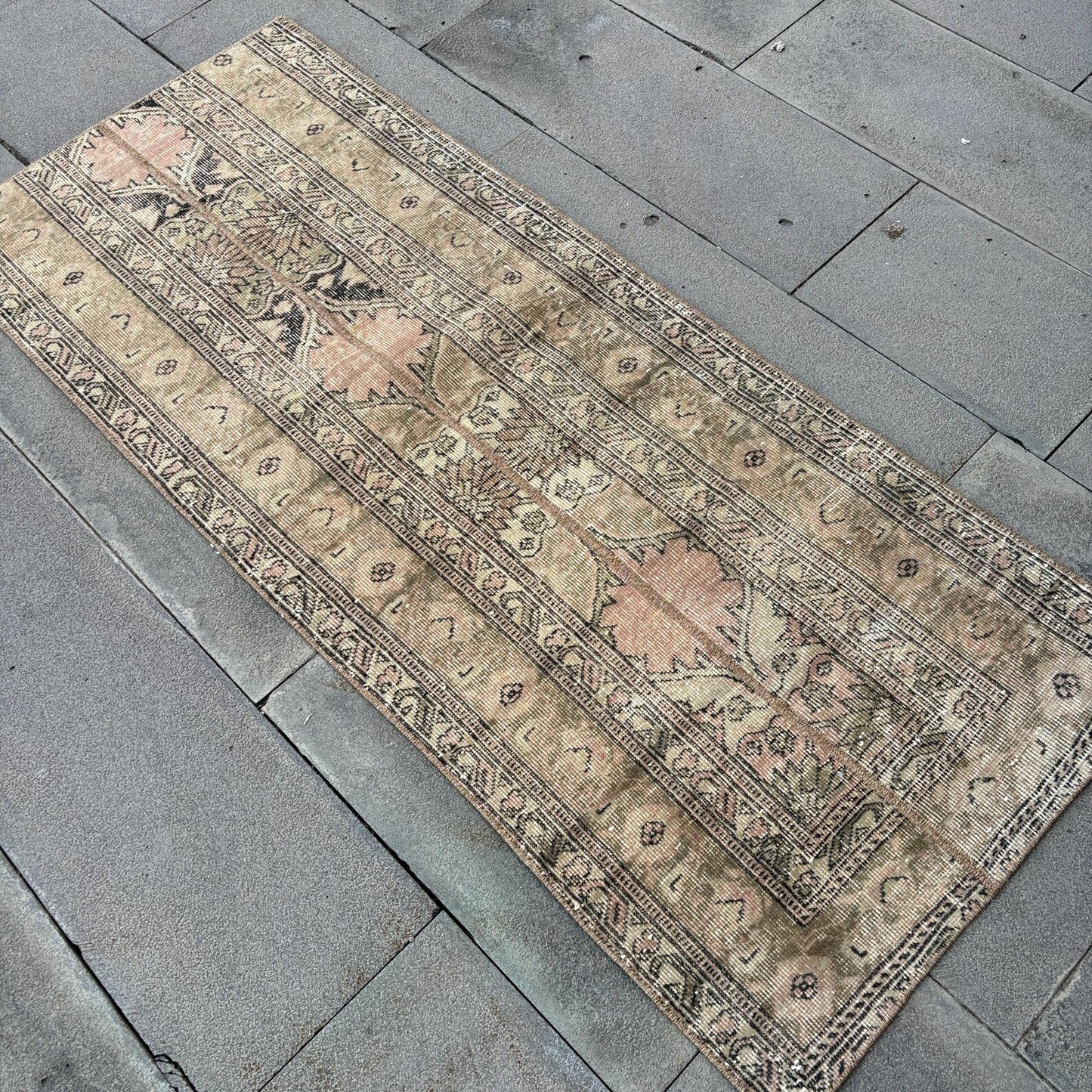 Vintage Turkish Runner Rug 2.3 x 5.5 ft
