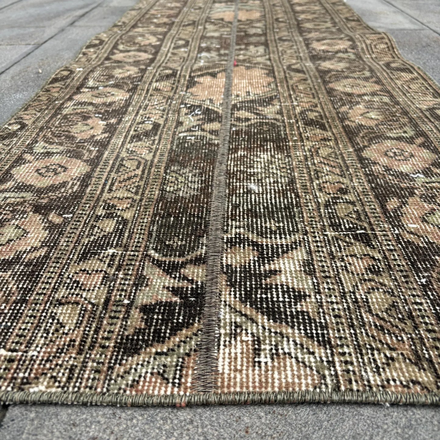 Vintage Turkish Accent Runner Rug 2.1 x 5.2 ft