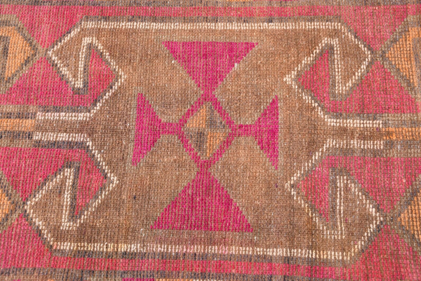 Vintage Turkish Runner Rug 2.9 x 10.3 ft