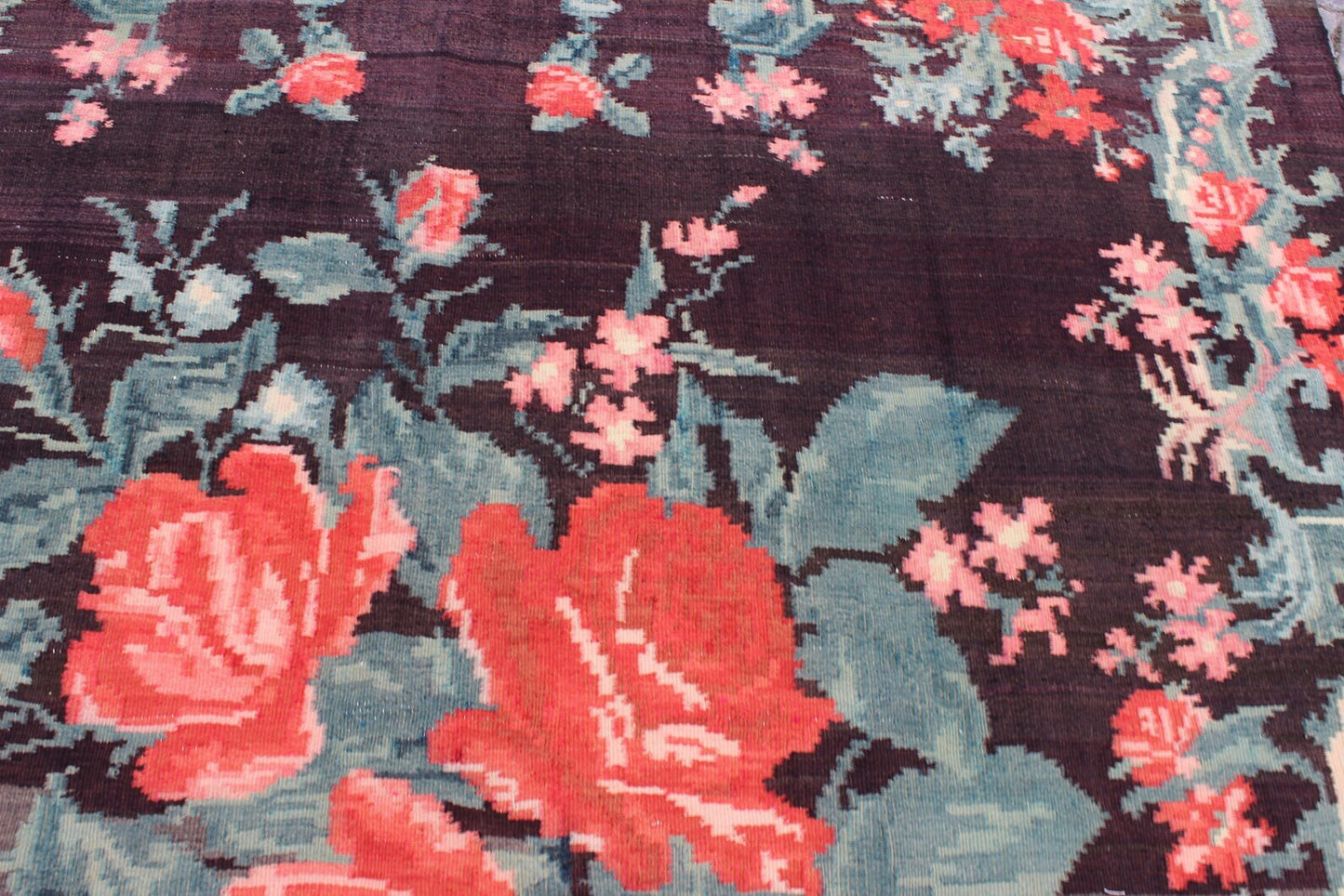XL Vintage Turkish Accent Area Rug 6.2 x 10.6 ft