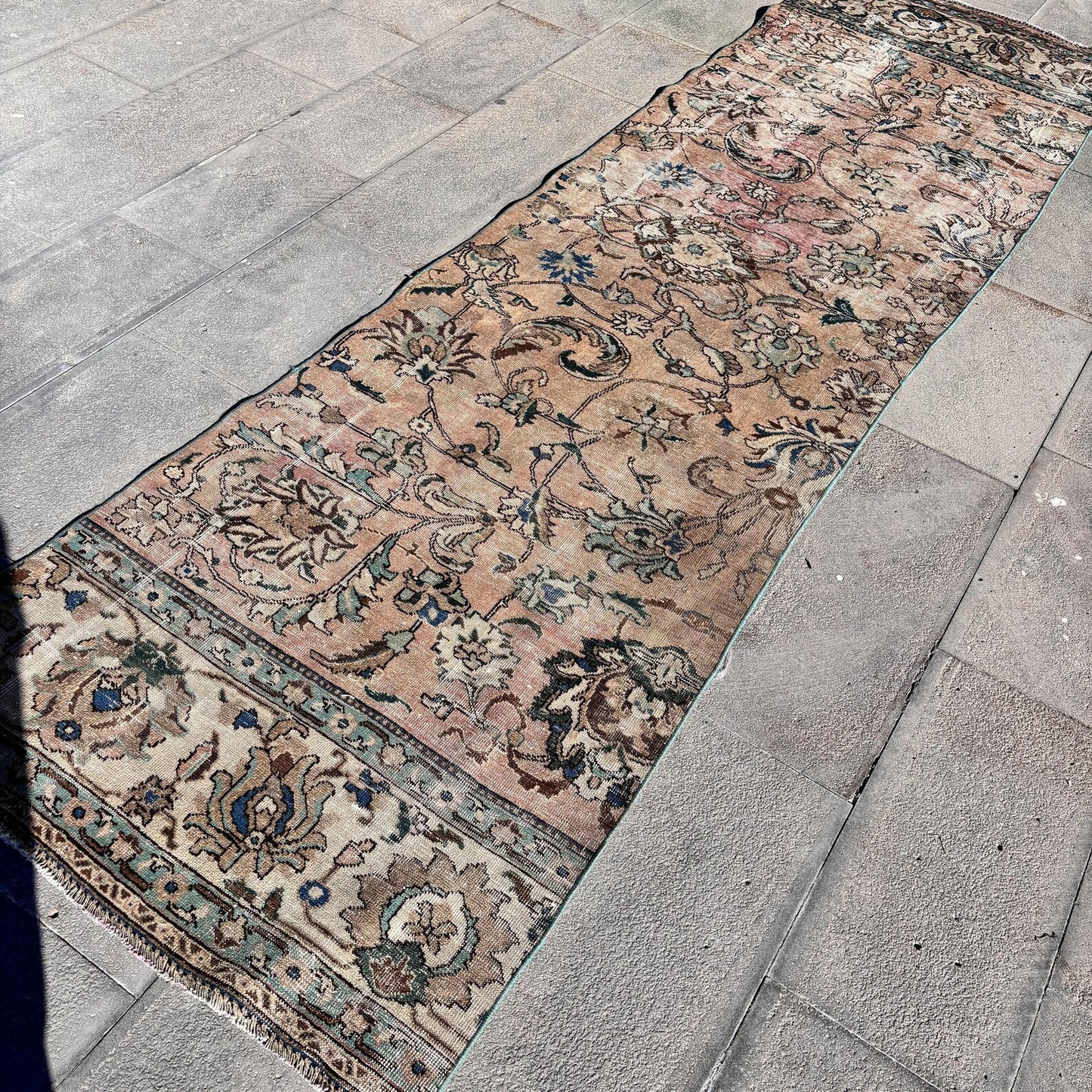 Vintage Turkish Runner Rug 3.2 x 11.3 ft