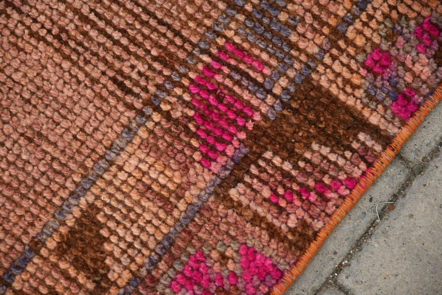 Vintage Turkish Runner Rug 3.7 x 10.9 ft