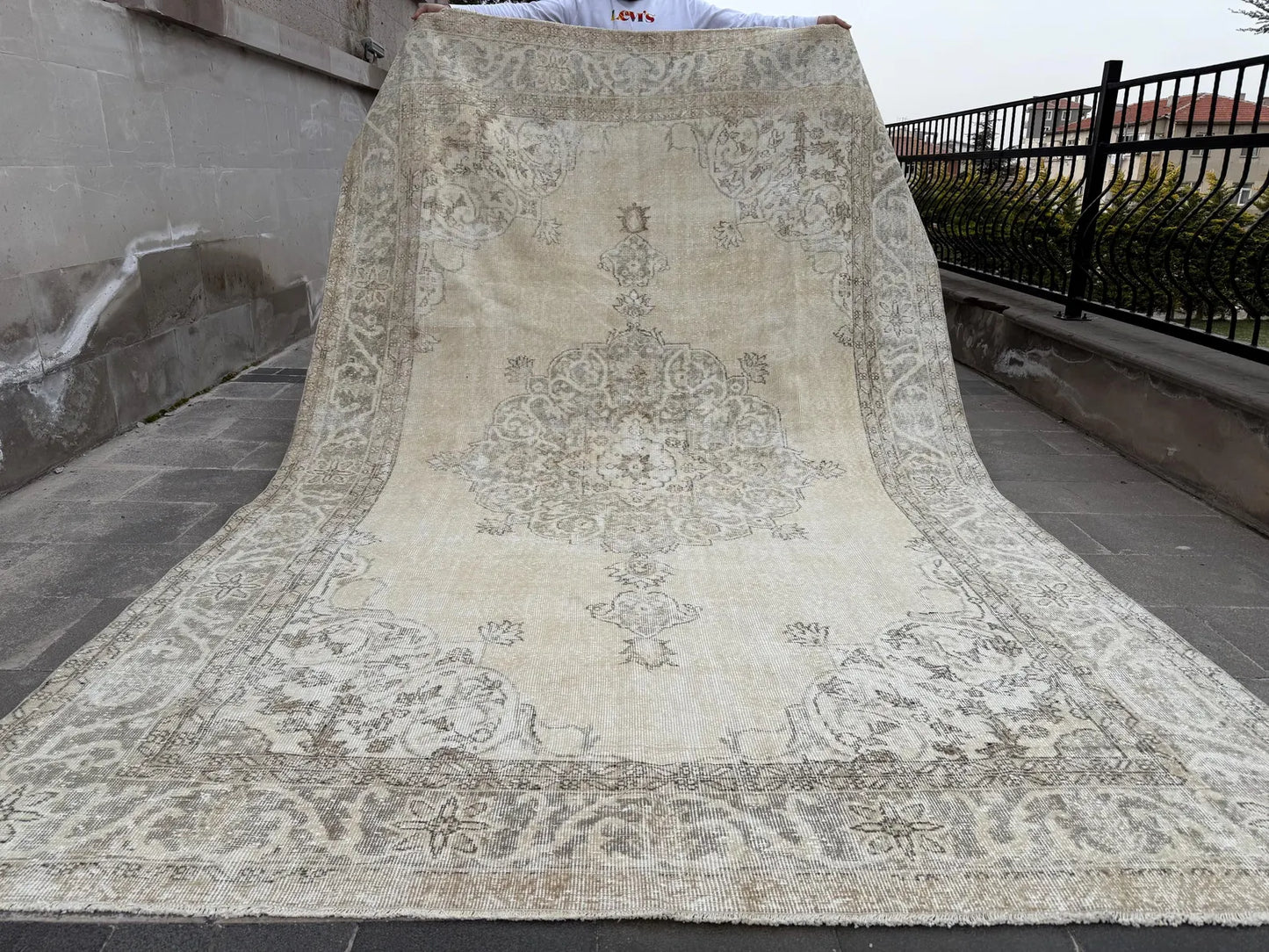 XL Vintage Turkish Accent Area Rug 7.5 x 11.5 ft