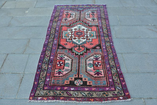 Vintage Persian Accent Area Rug 3.4 x 6.3 ft