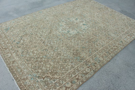 XL Vintage Persian Accent Area Rug 6.3 x 9.7 ft