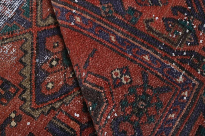 Vintage Turkish Accent Area rug 3.6 x 6.7 ft
