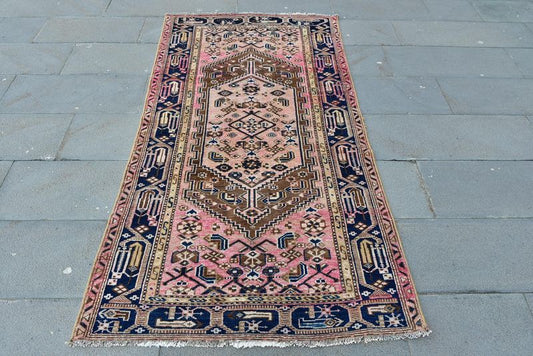Vintage Persian Accent Area Rug 3.5 x 6.5 ft