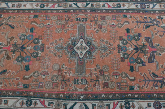 Vintage Turkish Runner Rug 3.3 x 9.7 ft