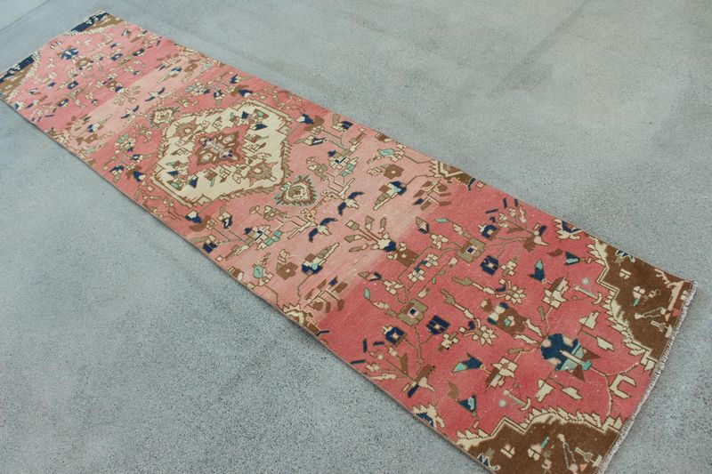 Vintage Turkish Runner Rug 2.1 x 9.2 ft