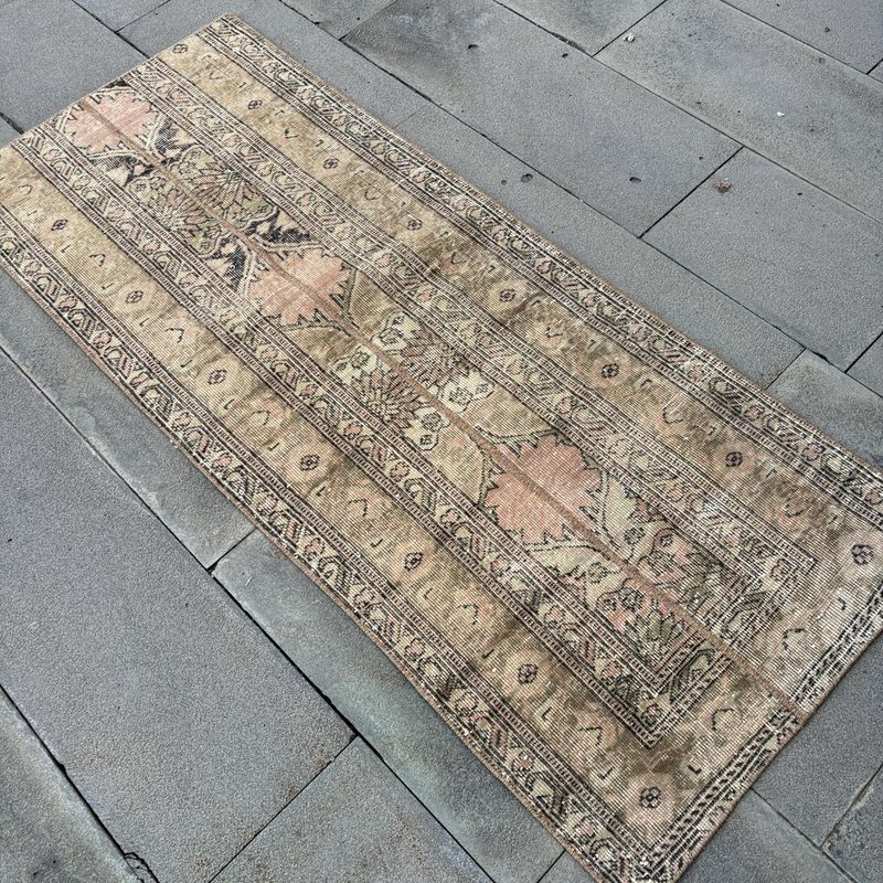 Vintage Turkish Runner Rug 2.3 x 5.5 ft