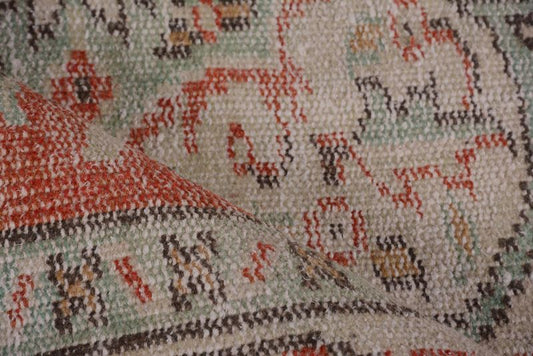 Vintage Turkish Accent Area rug 4.2 x 8.9 ft