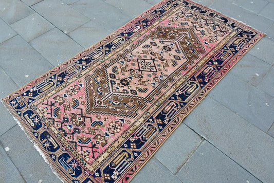 Vintage Persian Accent Area Rug 3.5 x 6.5 ft