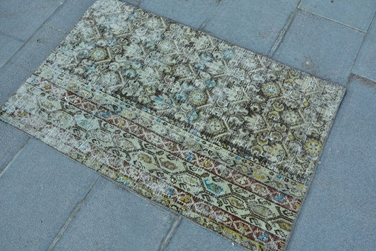 Vintage Turkish Mini Rug 2.3 x 3.6 ft