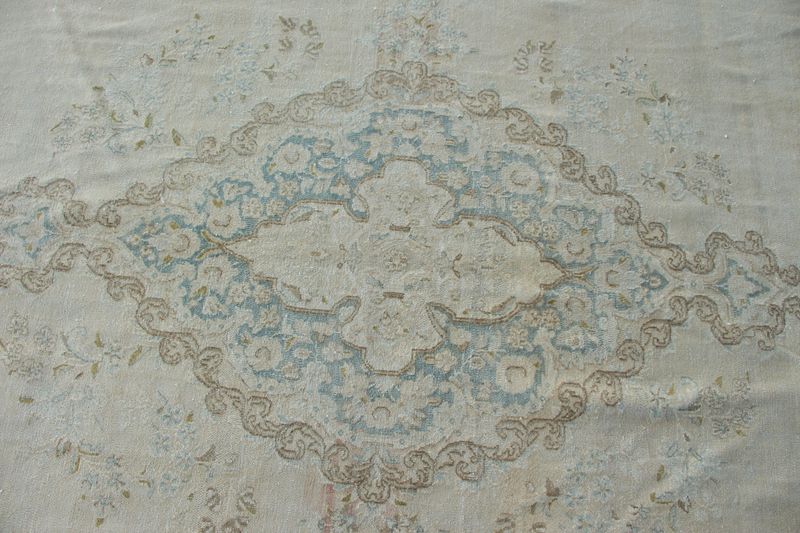 XL Vintage Turkish Accent Area Rug 9.5 x 13.3 ft