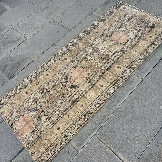 Vintage Turkish Runner Rug 2.3 x 5.5 ft
