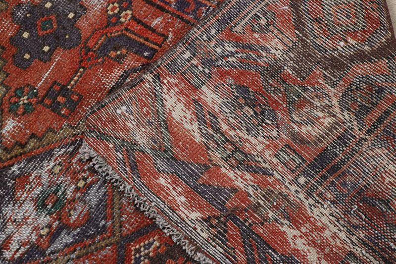 Vintage Turkish Accent Area rug 3.6 x 6.7 ft
