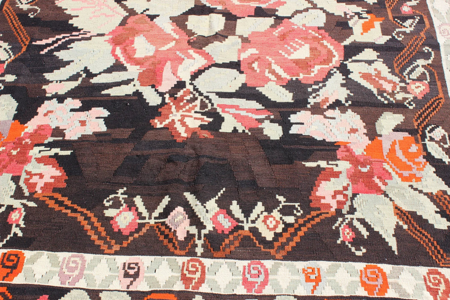 XL Vintage Turkish Accent Area Rug 7.2 x 13.6 ft