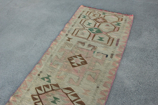 Vintage Turkish Runner Rug 2.9 x 10.1 ft