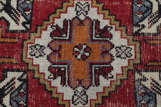 Vintage Turkish Mini Rug 1.3 x 2.6 ft