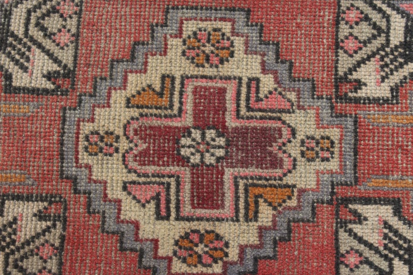 Vintage Turkish Mini Rug 1.3 x 2.6 ft