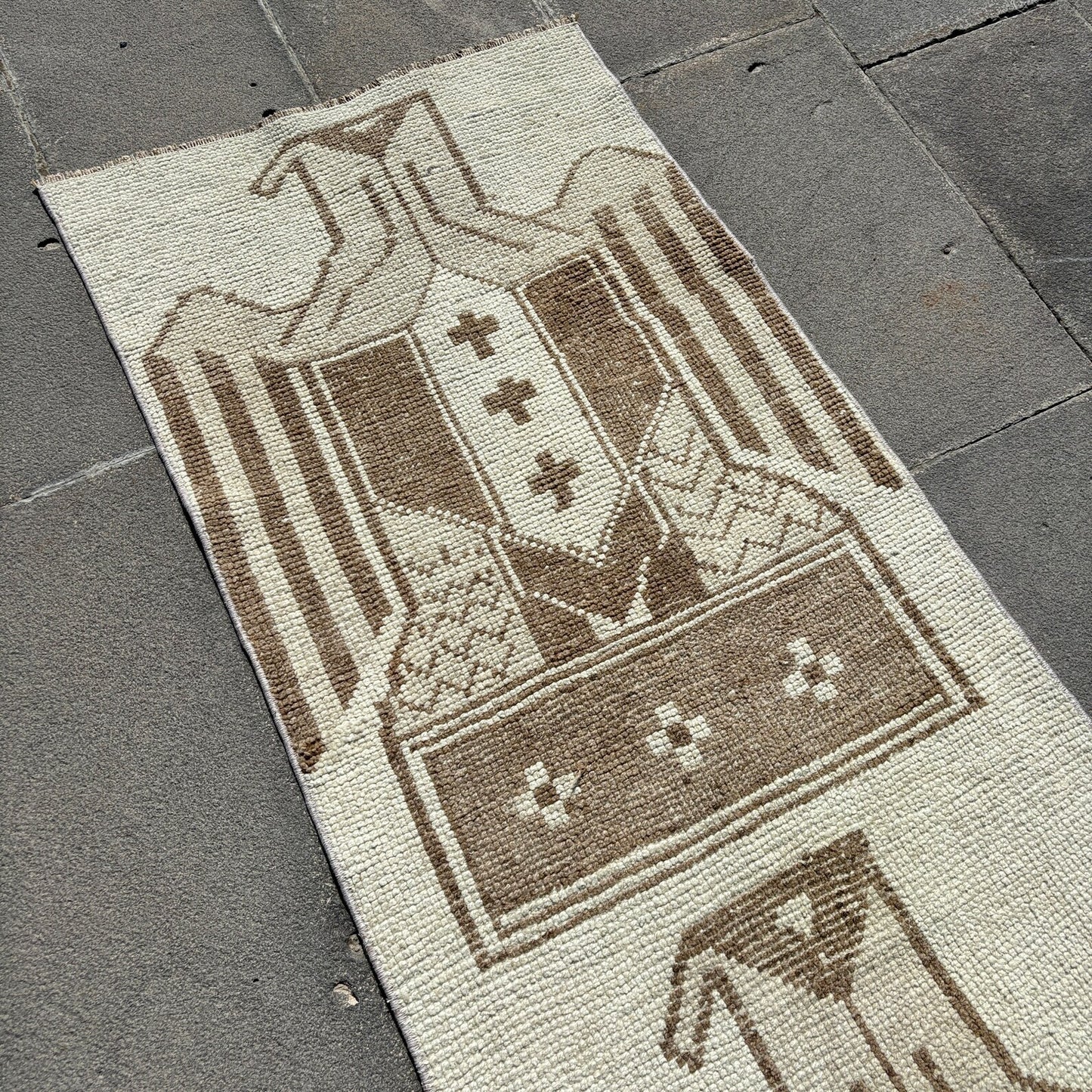 Vintage Turkish Runner Rug 2.1 x 8.8 ft