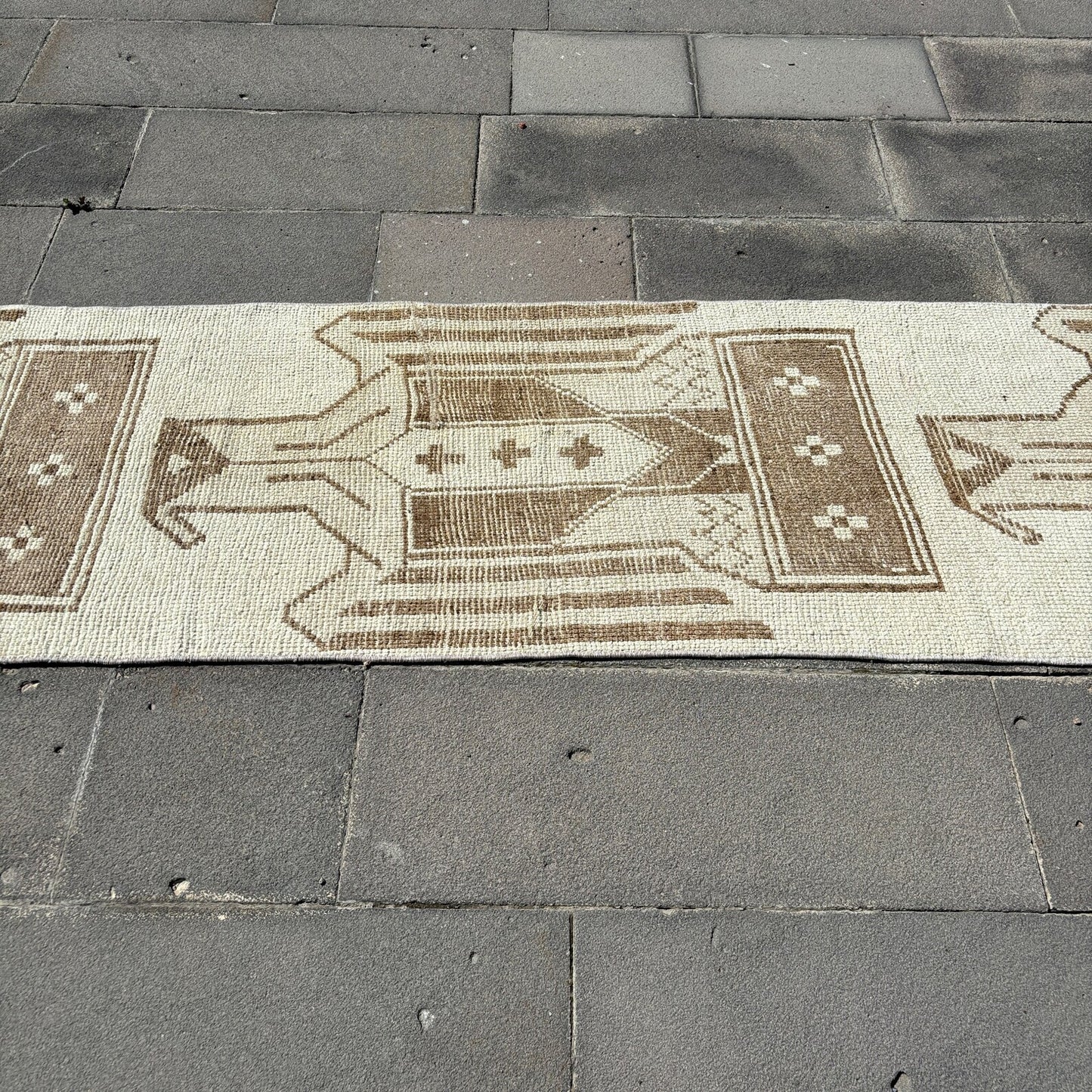 Vintage Turkish Runner Rug 2.1 x 8.8 ft