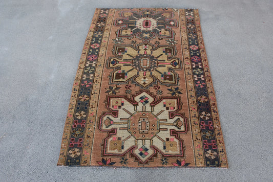 Vintage Turkish Accent Area rug 3.3 x 5 ft